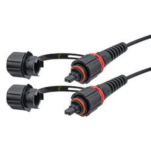 IP68 ODVA Compatible MPO APC male to IP68 ODVA Compatible MPO APC male, 12 fiber, SM OS2 5mm LSZH Outdoor rated, 10M cable assembly