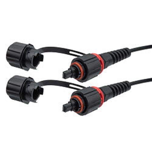 IP68 ODVA Compatible MPO APC male to IP68 ODVA Compatible MPO APC male, 24 fiber, SM OS2 5mm LSZH Outdoor rated, 5m cable assembly