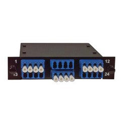 FSP-MPO-LC24-OS1  Cassette with (2) MPO-12 Male & 24 LC Ports OS1, (9/125 SMF)
