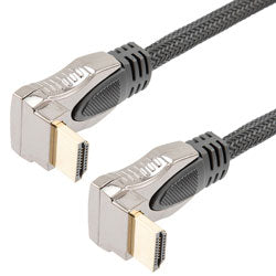 HDMI 2.0 Cable, M/M, Nylon braid, U/D, 4K, 1M