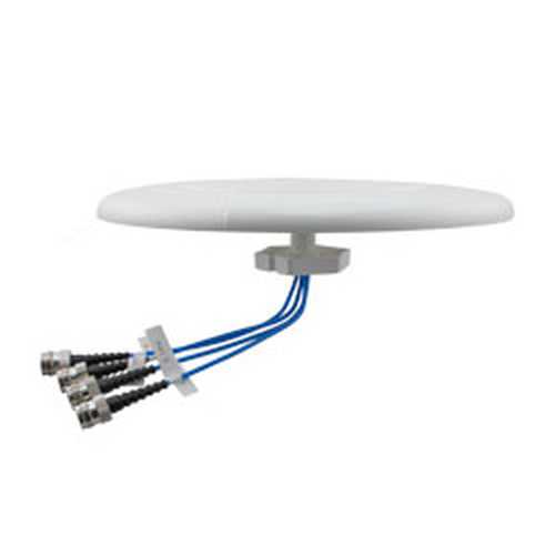 Indoor DAS Ceiling Omni Antenna, 5 dBi, 617 MHz - 6000 MHz, 4 x 4.3-10 Female, Low PIM