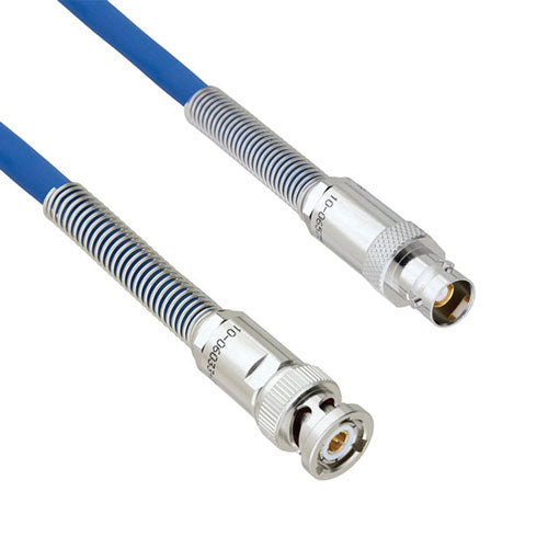 Halogen Free Bend Relief 3-Slot TRB Plug to Bend Relief 3-Lug TRB Jack for 78 Ohm TWCH-78-2-LC, 12" Cable