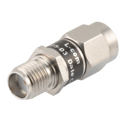 2W/3 dB Fixed Attenuator, SMA Male to SMA Female Stainless Steel Body Up to 18 GHz