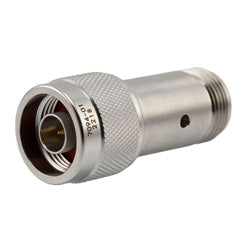 2W/1 dB Fixed Attenuator, N Male to N Female Passivated Stainless Steel Body Up to 18 GHz