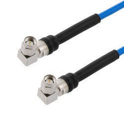 SMA Male R.A. to SMA Male R.A. Cable Using 402SS Series Coax with Heavy Duty Boot, 1.5 ft
