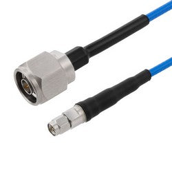 N Male to SMA Male Cable Using 402SS Series Coax with Heavy Duty Boot, 10.0 ft