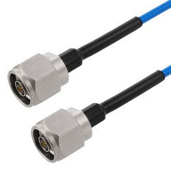 N Male to N Male Cable Using 402SS Series Coax with Heavy Duty Boot, 1.5 ft