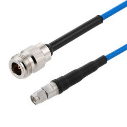 N Female to SMA Male Cable Using 402SS Series Coax with Heavy Duty Boot, 1.5 ft