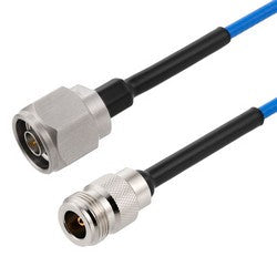N Male to N Female Cable Using 402SS Series Coax with Heavy Duty Boot, 2.0 ft