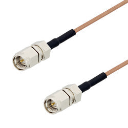 SMA Male to SMA Male Cable Assembly using RG178 Coax, 1.5 FT