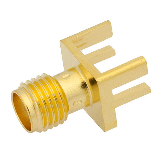 18 GHz RT SMA Female Connector Solder Attachment .062 inch End Launch PCB, .030 inch Diameter