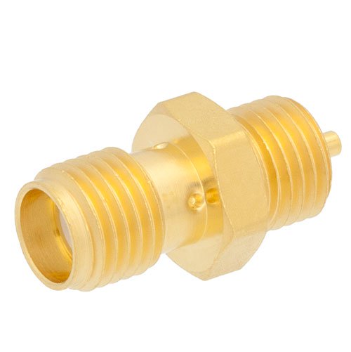 18 GHz SMA Female Bulkhead Mount Precision Connector Solder Attachment Stub Terminal, .250 inch Diameter