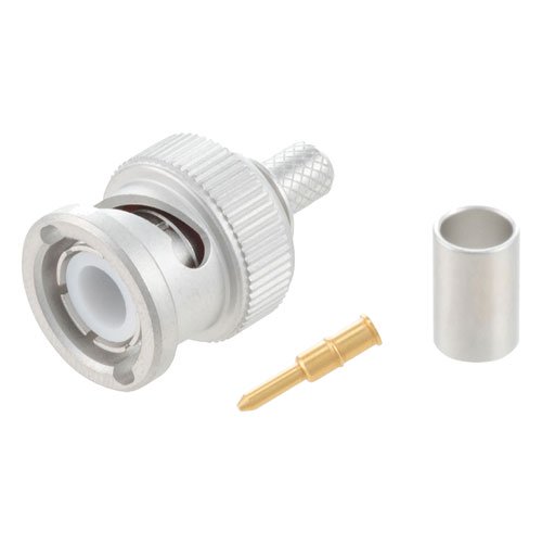 BNC Plug Non-Magnetic Connector Crimp/Solder Attachment for RG58, RG141