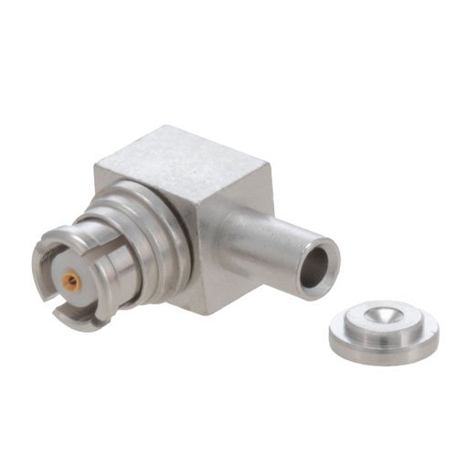 SMP Plug Right Angle Non-magnetic Connector Crimp/Solder Attachment for 0.047 Cable