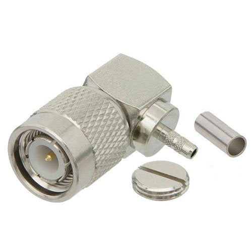 TNC Male Right Angle Connector Crimp/Solder Attachment for RG188-DS, RG316-DS