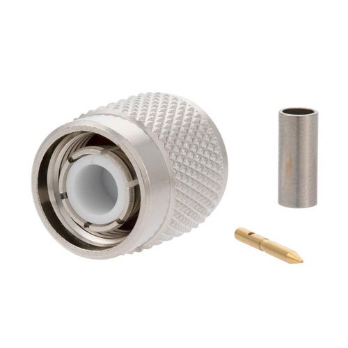 TNC Male Connector Crimp/Solder Attachment for RG174, RG316, RG188, LMR-100, .100 inch