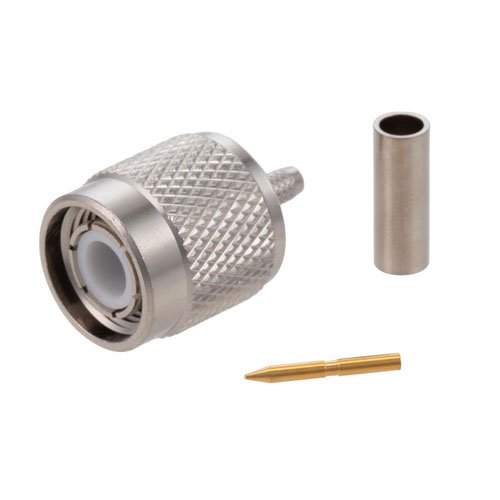 TNC Male Connector Crimp/Crimp Attachment for RG188-DS, RG316-DS