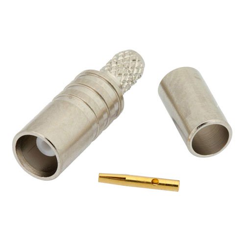 MCX Jack Connector Crimp/Solder Attachment for RG174, RG316, RG188, 0.100 inch, LMR-100