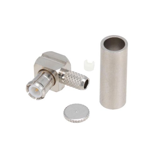 MCX Plug Right Angle Connector Crimp/Solder Attachment for RG188-DS, RG316-DS