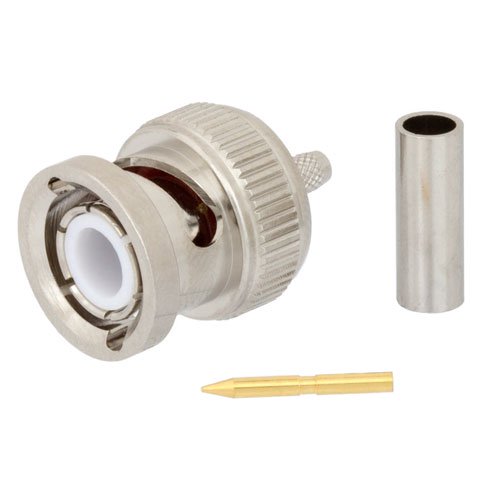 BNC Male Connector Crimp/Solder Attachment for RG316-DS, RG188-DS
