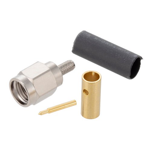 SMA Male Connector Solder/Solder Attachment For RG188-DS, RG316-DS
