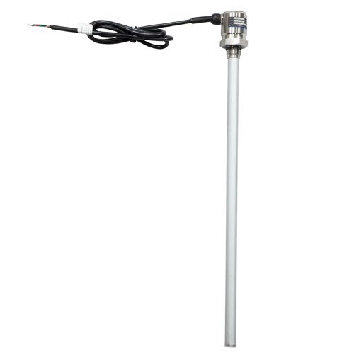 Capacitive liquid level sensor 400mm range, Aluminum sensing rod, 4-20mA, G1/2, direct lead, 1m