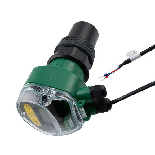 Integrated ultrasonic level gauge, 10 m range, 4-20 mA, G2A, direct lead, 3 m cable