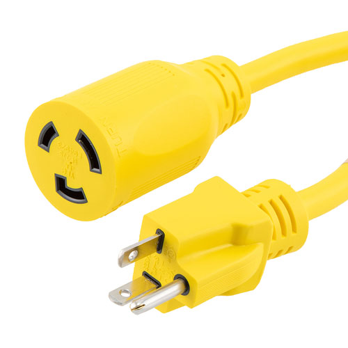 N5-20P Male to L5-20R Female Outdoor Extension Cord, SJTOW, PVC, 25 Feet
