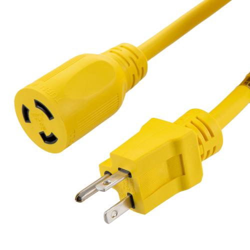 NEMA 5-20P to NEMA L5-20R, SJTOW 12 AWG x 3C 105 deg C- 100 Feet