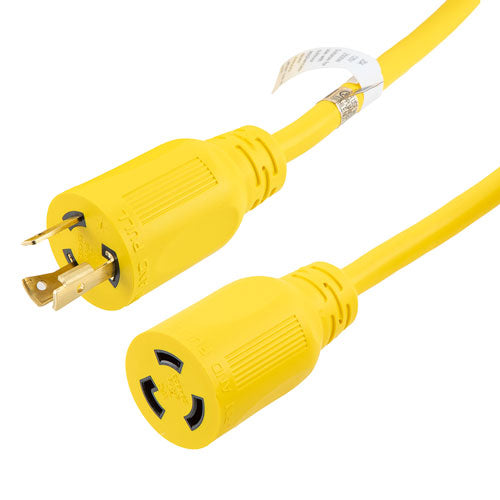 L5-20P to L5-20R Outdoor Extension cord, SJTOW, 25 FT