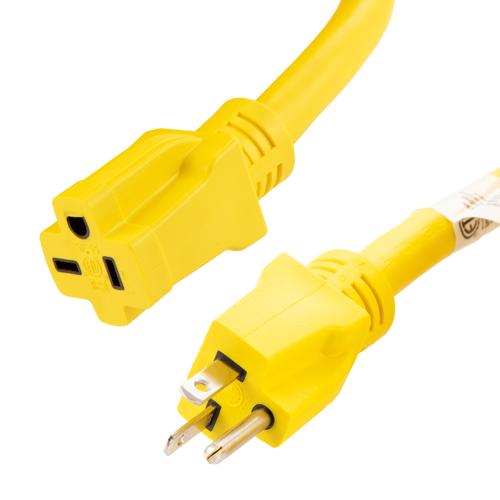 NEMA 6-20P to NEMA 6-20R, SJTOW 10 AWG x 3C 105 deg C- 100 Feet