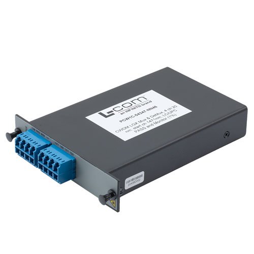 Passive CWDM, Single LGX Mux/Demux, 4 Ch. w/ 20nm spacing, start ch 1470nm, LC/UPC w/ PASS&MON (1%)