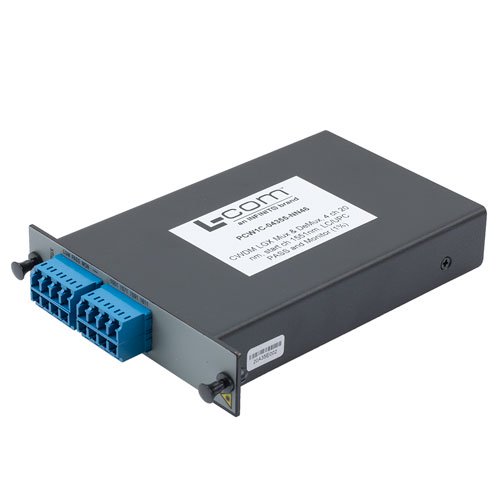 Passive CWDM, Single LGX Mux/Demux, 4 Ch. w/ 20nm spacing, start ch 1550nm, LC/UPC w/ PASS&MON (1%)