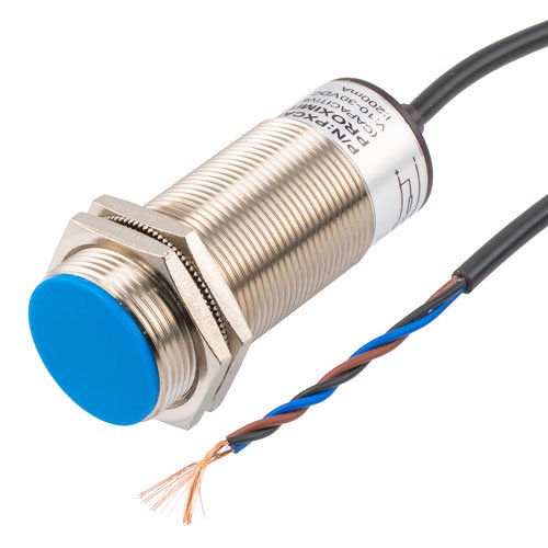 Capacitive Proximity Sensor, Cylindrical, M30, Shielded, Ni-plated Bra ...