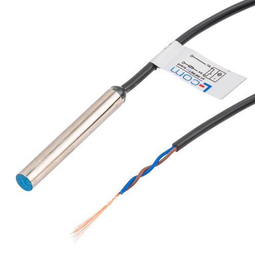 Inductive Proximity Sensor, Cylindrical, M6, Shielded, Ni-plated Brass, AC 2-wire NC, Sensing Distance 1 mm, 2 meter 2-wire cable