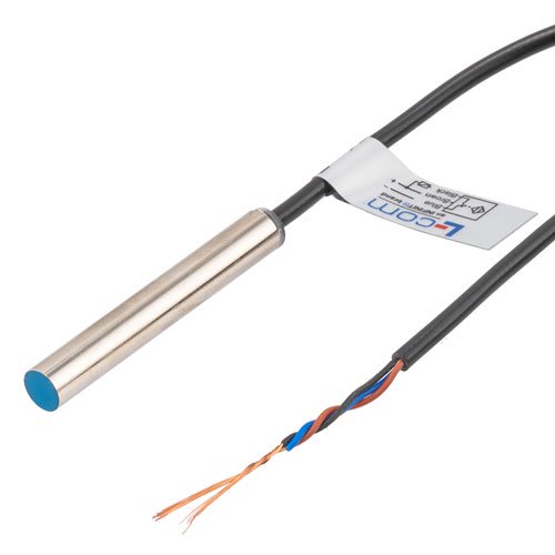 Inductive Proximity Sensor, Cylindrical, M6, Shielded, Ni-plated Brass, PNP NC, Sensing Distance 1 mm, 2 meter 3-wire cable
