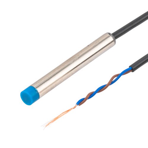 Inductive Proximity Sensor, Cylindrical, M6, Non-shielded, Ni-plated Brass, DC 2-wire NC, Sensing Distance 2 mm, 2 meter 2-wire cable