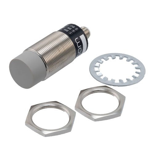Inductive Proximity Sensor, cylindrical, M30 threaded, non-shielded, Ni-Cu alloy, NPN NO, sensing distance 25mm, 4-pin M12 connector