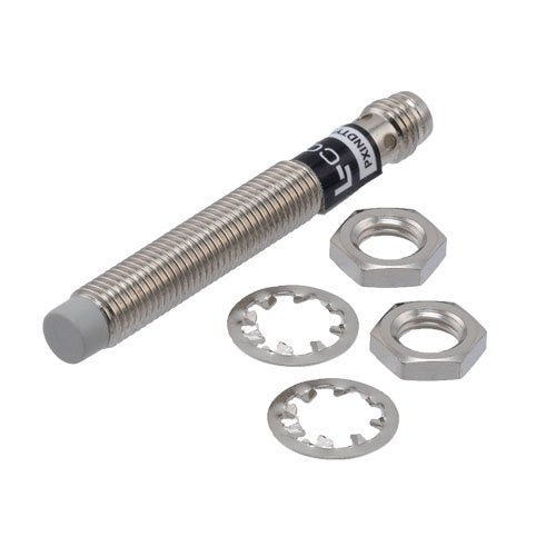 Inductive Proximity Sensor, cylindrical, M8 threaded, non-shielded, stainless steel, NPN NO, sensing distance 6mm, 3-pin M8 connector