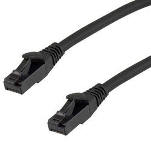 Cat6a, Ethernet Cable, U/UTP, 28 AWG, Industrial Outdoor, Slim Cable with Flexible Armor Jacket, Black, 2-foot