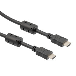 High Speed HDMI Cable w/ Ferrites, Black, 3M