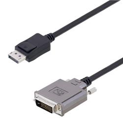 DVI w/Metal Shell Male to DisplayPort LSZH Cable 1 foot