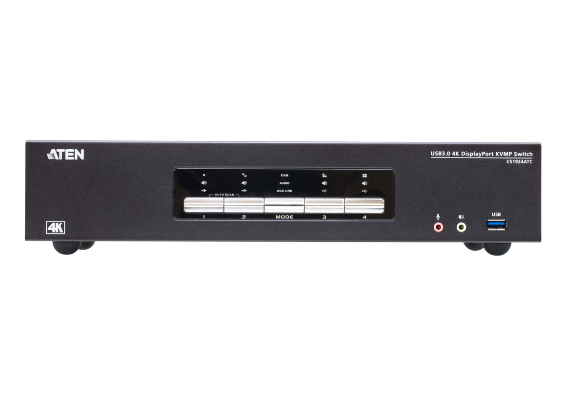 4-Port USB 3.0 4K DisplayPort KVMP™ Switch for ATC