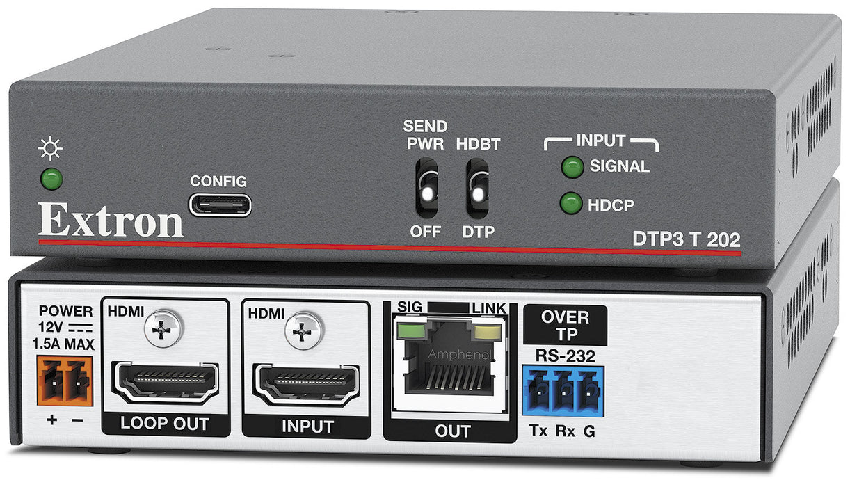 4K/60 HDMI DTP3 Transmitter with Input Loop-Through and Audio Embedding