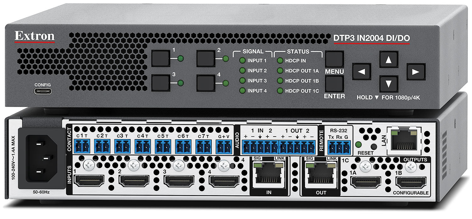 DTP3 IN2004 DI/DO  - Four Input 4K/60 Scaler, DTP3 I/O