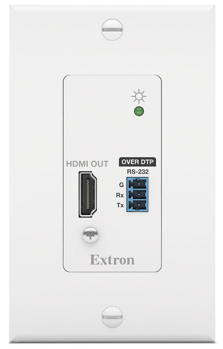 DTP3 R 201 D, White HDMI 4K/60 Wallplate Rx, White - 330 feet (100 m)