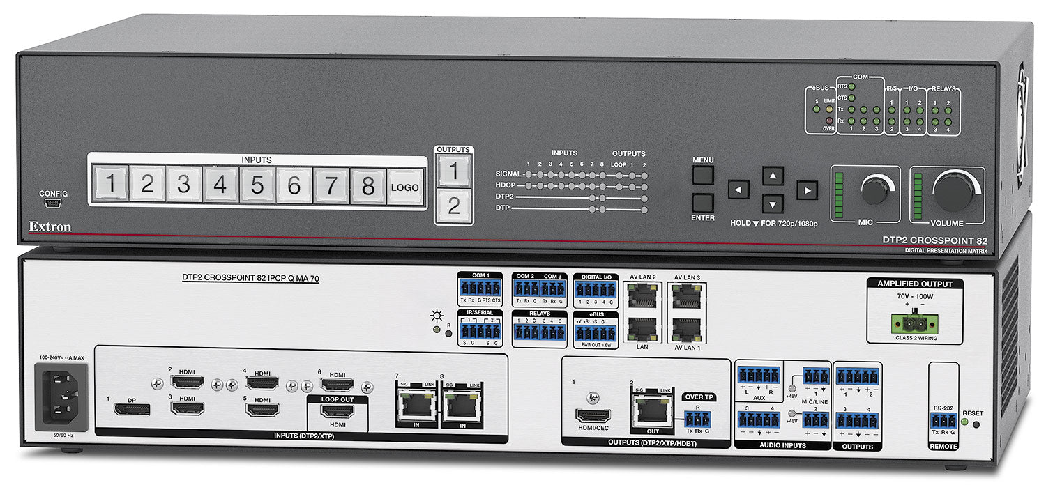 DTP2 CrossPoint 82 IPCP Q MA 70  Control Processor and Mono Amp, LL UI Upgrade
