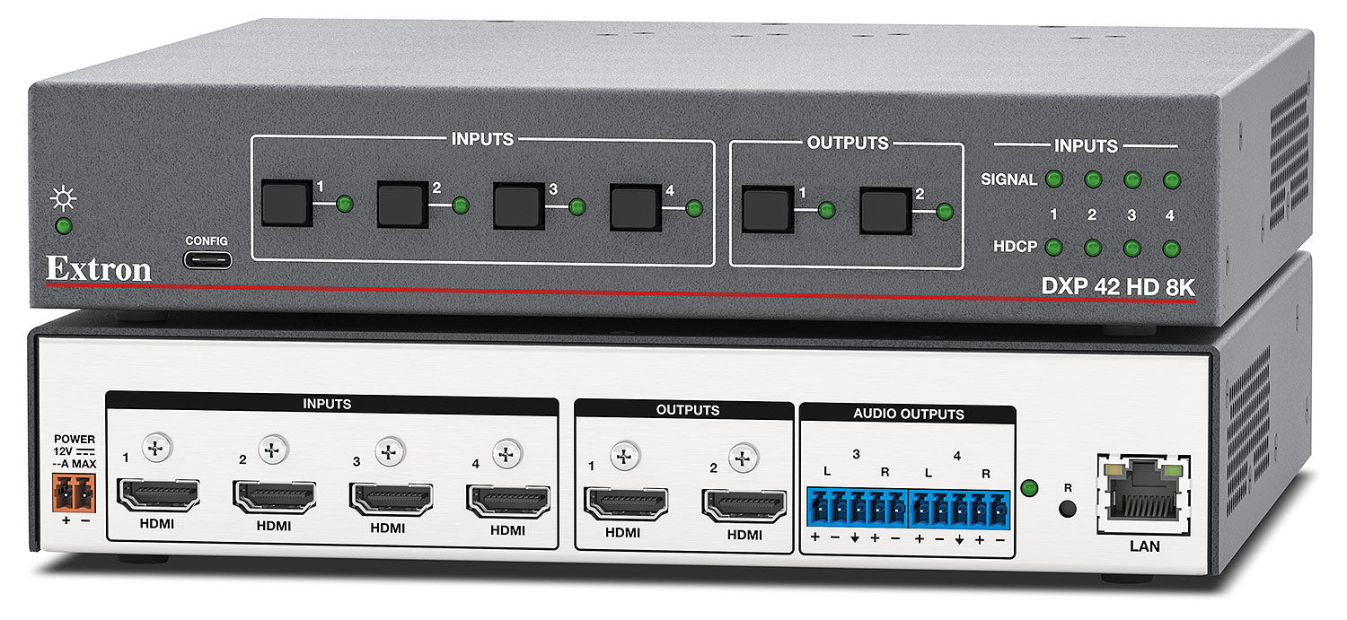 DXP 42 HD 8K  - 4x2 8K HDMI Matrix with Audio De-Embedding