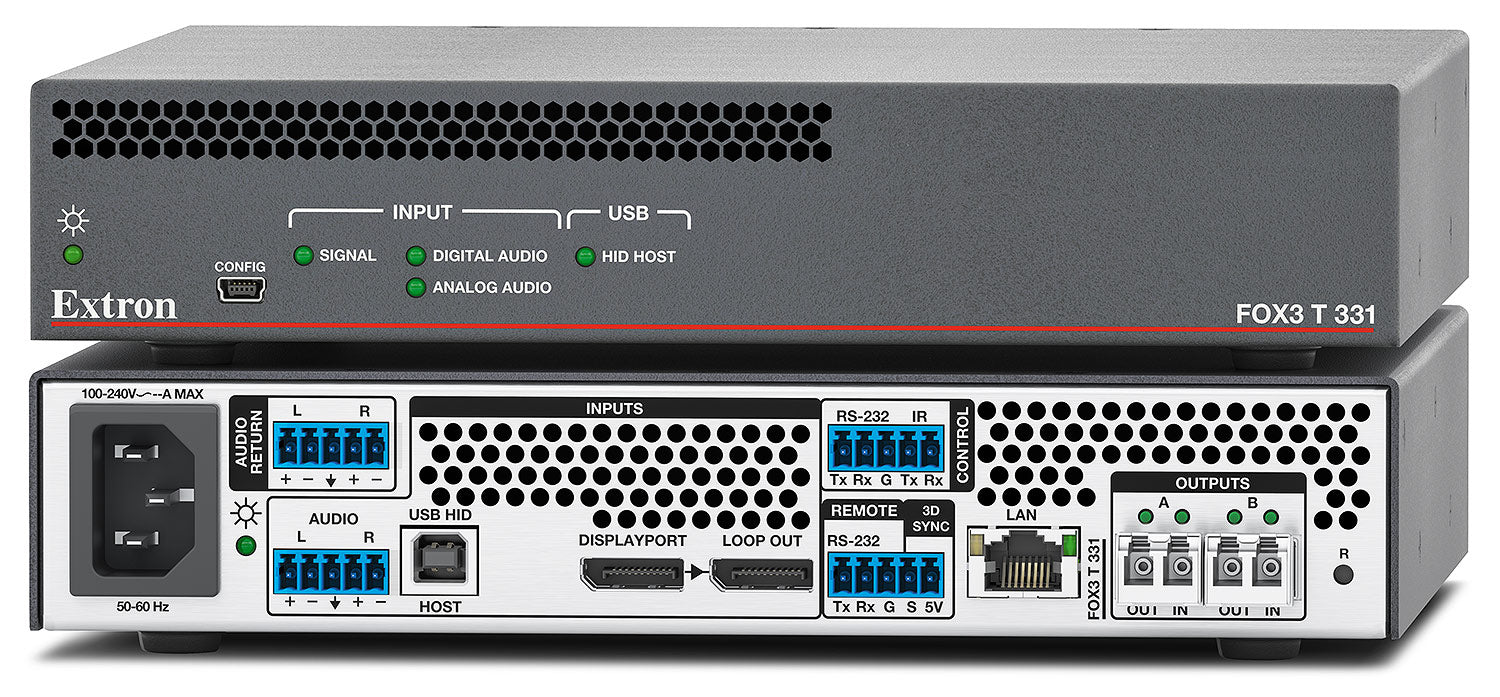60-1778-11 - FOX3 T 331 MM  - Fiber Optic Transmitter for DisplayPort, USB HID, Audio, Control, and 3D Sync