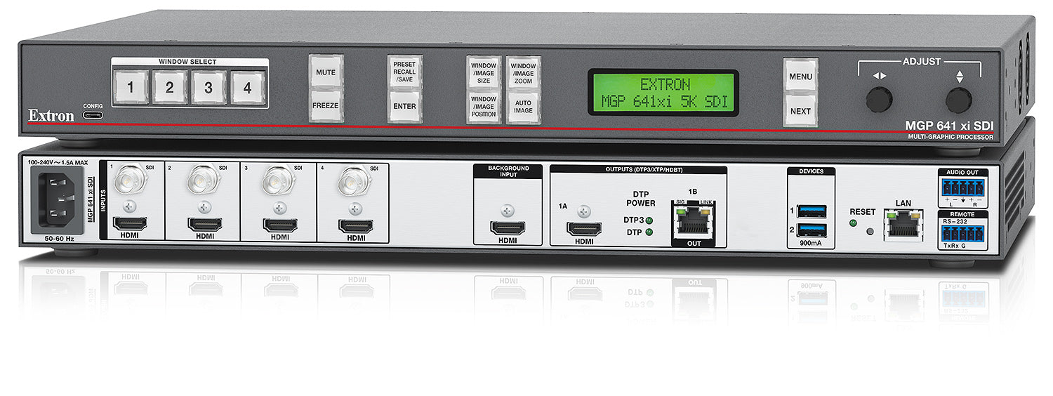 MGP 641 xi 5K SDI  Four-Window HDMI scaling signal processor with 12G-SDI